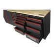Set mobilier cu roti pentru atelier, banc de lucru mobil, 6 sertare, panou perforat, Kraft