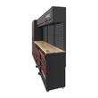 Set mobilier cu roti pentru atelier, banc de lucru mobil, 6 sertare, panou perforat, Kraft