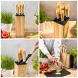 Set 5 cutite de bucatarie din otel inoxidabil cu suport, manere ergonomice, Klausberg