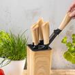Set 5 cutite de bucatarie din otel inoxidabil cu suport, manere ergonomice, Klausberg