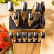 Set cutite de bucatarie din otel inoxidabil cu suport, manere ergonomice, 13 piese, Klausberg