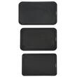 Set ustensile de bucatarie, 4 cutite din otel inoxidabil, 3 tocatoare negre, suport organizator cu efect de lemn, 8 piese, Klausberg