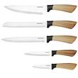 Set 5 cutite de bucatarie din otel inoxidabil cu suport, manere ergonomice, Klausberg