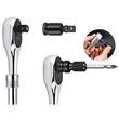 Set 3 adaptoare pentru impact cu articulatie, 75 mm 1/4", 3/8", 1/2", Verke