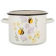 Oala din otel emailat sticlos, 22cm, 6l, decor Albinute, Bee Florina