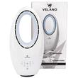 Ventilator vertical cu telecomanda, 60 W, 3 viteze, timer 7.5h, oscilatie, lumina ambientala, LED cu 4 culori, alb, Velano