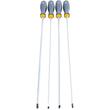 Set surubelnite lungi, varfuri magnetice calite, otel crom vanadiu, lungime 450 mm, 4 piese, Powermat