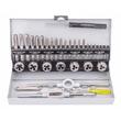 Set tarozi si filiere, M3 - M12, caseta metalica pentru transport, 32 piese, Powermat