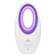 Ventilator vertical cu telecomanda, 60 W, 3 viteze, timer 7.5h, oscilatie, lumina ambientala, LED cu 4 culori, alb, Velano