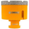 Carota diamantata pentru piatra, ceramica si granit, 60 mm, prindere M14, Powermat
