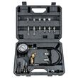 Tester de compresie pentru motoarele Diesel, interval de masura 0-70 bari, adaptoare bujii si injectoare, 19 piese, Powermat