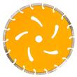 Disc diamantat segmentat pentru taiat in beton, caramida, gresie, 230x 22.2 x 2.8 mm, Powermat