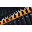 Set chei combinate cu strat anticoroziv, 6-22 mm, otel crom vanadiu, cu husa textila, 12 piese, Powermat