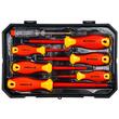 Set surubelnite izolate cu tester de tensiune pentru electricieni, tensiune de functionare 1000 V, 7 piese, Powermat