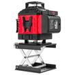 Laser nivel 360°, cu linii incrucisate 4D, verde, distanta 40m, Red Technic