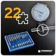 Set ceas comparator digital, analogic cu suport magnetic, interval 0-10 mm, precizie 0.01 mm, Powermat