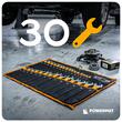 Set chei combinate, 30 piese, 6 - 32 mm, cu invelis antiaderent galben, Powermat
