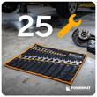Set chei combinate 6 - 32 mm, 25 piese, husa textila neagra, Powermat