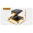 Scaun mobil si targa auto, 2 in 1, din otel si piele artificiala, Powermate
