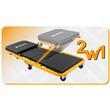 Scaun mobil si targa auto, 2 in 1, din otel si piele artificiala, Powermate