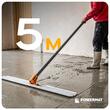 Banda manuala din aluminiu pentru netezirea betonului, 120 x20 cm, lungime 5 metri, cap reglabil, margini rotunjite, Powermat