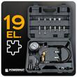 Tester de compresie pentru motoarele Diesel, interval de masura 0-70 bari, adaptoare bujii si injectoare, 19 piese, Powermat