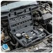 Tester de compresie pentru motoarele Diesel, interval de masura 0-70 bari, adaptoare bujii si injectoare, 19 piese, Powermat