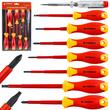 Set surubelnite izolate cu tester de tensiune pentru electricieni, tensiune de functionare 1000 V, 8 piese, Powermat