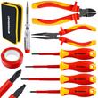 Set scule izolate cu tester de tensiune pentru electricieni, tensiune de functionare 1000 V, 8 piese, Powermat