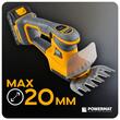 Foarfeca electrica pentru iarba si arbusti, acumulatori 2x 2Ah, Powermat