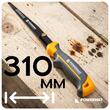 Fierastrau manual multifunctional 3 in 1 cu maner ergonomic pentru lemn metal, gips, carton, lungime 310 mm, 3 lame incluse, Powermat 