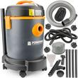 Aspirator industrial multifunctional 4 in 1, 1600W, 25 KPa, capacitate rezervor 25 litri, pentru piscine, iazuri, mediu uscat si umed, Powermat