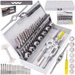 Set tarozi si filiere, M3 - M12, caseta metalica pentru transport, 32 piese, Powermat