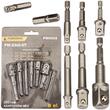 Set adaptoare HEX pentru bormasina si masina de insurubat, 1/2" 1/4", 3/2", 8 piese,  Powermat