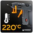 Pistol electric pentru lipit cu batoane adeziv, putere 100 W, incalzire rapida, 220°C, 7 mm x 15 cm, 60 adeziv inclusi, Powermat
