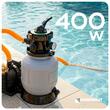 Pompa de filtrare pentru piscina, debit 10.000 l/h, 400W, afisaj LCD, supapa cu 7 functii, Powermat