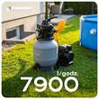 Pompa de filtrare pentru piscina, debit 7900 l/h, 250W, afisaj LCD, supapa cu 7 functii, Powermat