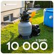 Pompa de filtrare pentru piscina, debit 10.000 l/h, 400W, afisaj LCD, supapa cu 7 functii, Powermat
