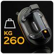 Ventuza cu acumulator si pompa de vid automata pentru sticla, faianta, gresie, diametru 200 mm, capacitate ridicare 260 kg, afișaj LCD, Powermat