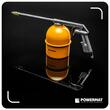 Pistol pneumatic pentru degresare si pulverizare ulei, debit 130 l/min, capacitate rezervor 0.85 litri, duza 210 mm, Powermat