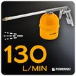 Pistol pneumatic pentru degresare si pulverizare ulei, debit 130 l/min, capacitate rezervor 0.85 litri, duza 210 mm, Powermat
