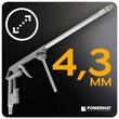 Pistol pneumatic pentru degresare si pulverizare ulei, debit 130 l/min, capacitate rezervor 0.85 litri, duza 210 mm, Powermat
