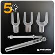 Set prese extractoare pentru pivoti, rotule, capete de bara directie auto, articulatii sferice, 16,40 x 23,50 x 26,60 mm, Powermate