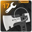 Topor din otel forjat, cu cap ciocan si tubulara de 17mm, 910 g, Powermat