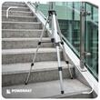 Trepied telescopic reglabil din aluminiu pentru nivela laser, 52 - 150 cm, filet 5/8", Powermat