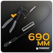 Cleste cu cablu flexibil pentru coliere auto, otel crom vanadium, lungime 210 mm, interval de lucru 42 mm, Powermat