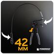 Cleste cu cablu flexibil pentru coliere auto, otel crom vanadium, lungime 210 mm, interval de lucru 42 mm, Powermat