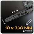 Slefuitor pneumatic cu banda pentru curatarea si finisarea pieselor din metal, lemn si plastic, 10 x 330 mm, 20000 rpm, 6.3 bari, debit de aer 200 l/min, Powermat