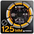 Disc diamantat segmentat pentru taiat in beton, caramida, gresie, 125 x 22.23 x 2x4 mm, Powermate