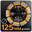 Disc diamantat segmentat pentru taiat in beton, caramida, gresie, 125 x 22.23 x 2.8 mm, Powermate